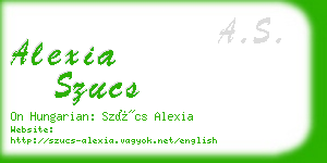 alexia szucs business card